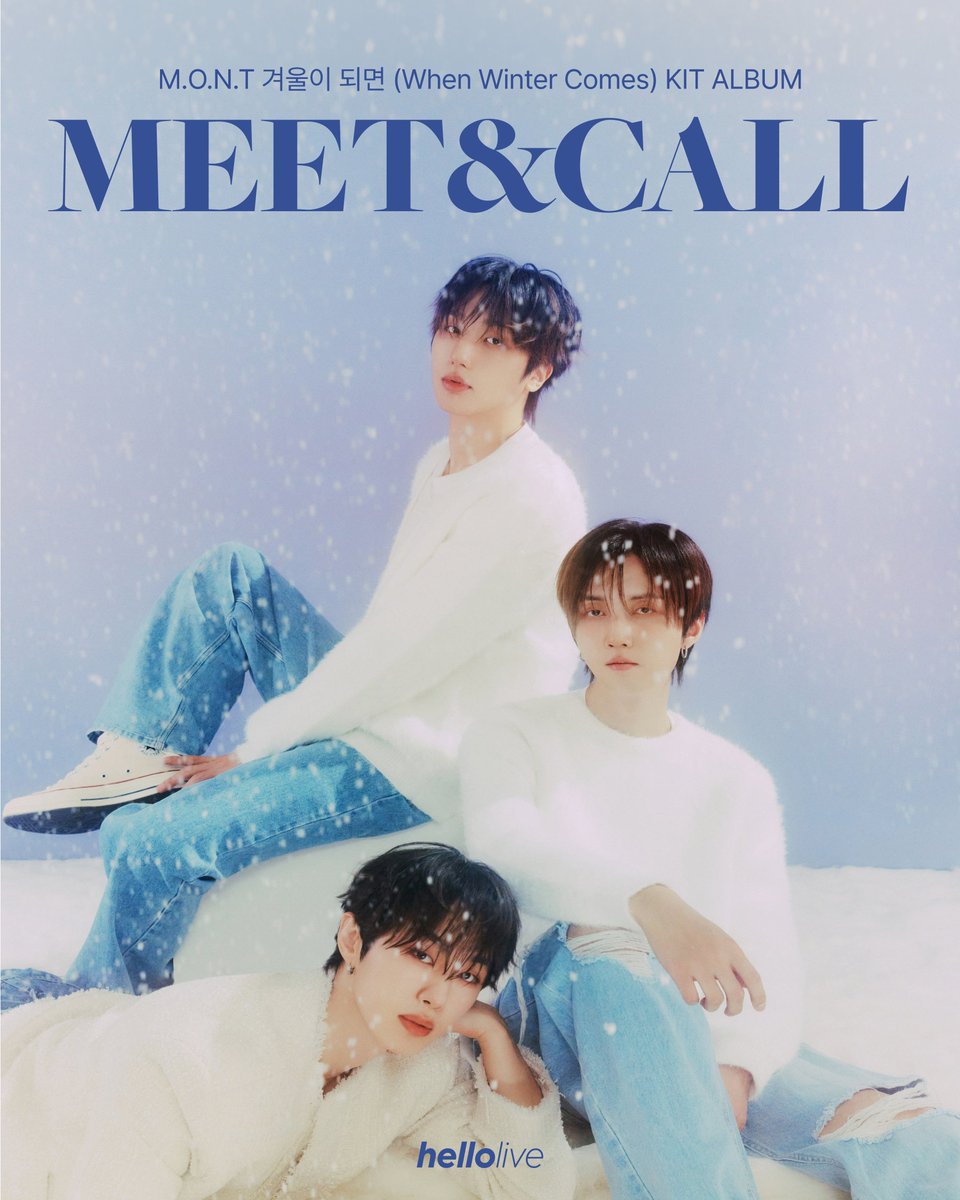 hellolivetv's tweet photo. 📢#MONT - [ #겨울이되면]
💙𝐌𝐄𝐄𝐓 &amp; 𝐂𝐀𝐋𝐋 𝐄𝐕𝐄𝐍𝐓💙

🎁응모자 특전
헬로라이브 단독 미공개 포토카드 증정‼️

📆 응모 기간 : 12/03 (화) 15:00 ~ 12/05 (목) 23:59 KST
🛒https://t.co/CDKktIs18O
#몬트 #whenwintercomes https://t.co/0bYGjL64CS