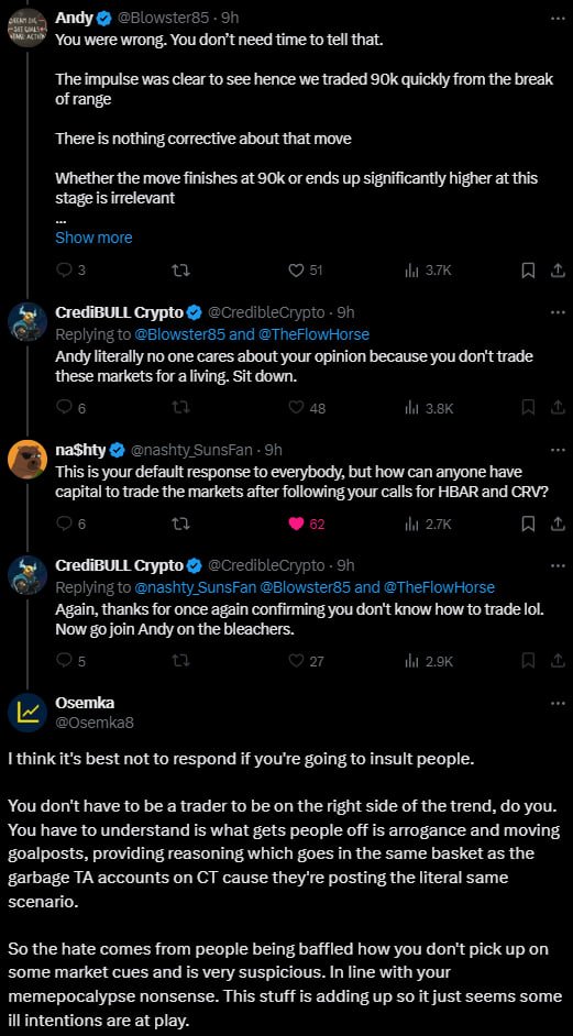 Osemka8's tweet photo. @ChartingGuy @CredibleCrypto Someone who's insulting others with his net worth is a bad person in my eyes. That and undisclosed shilling have tarnished his reputation and I'm not ever reading a single post of his. Just another larp.

Got also blocked cause of this: https://t.co/tWYURs1A4o