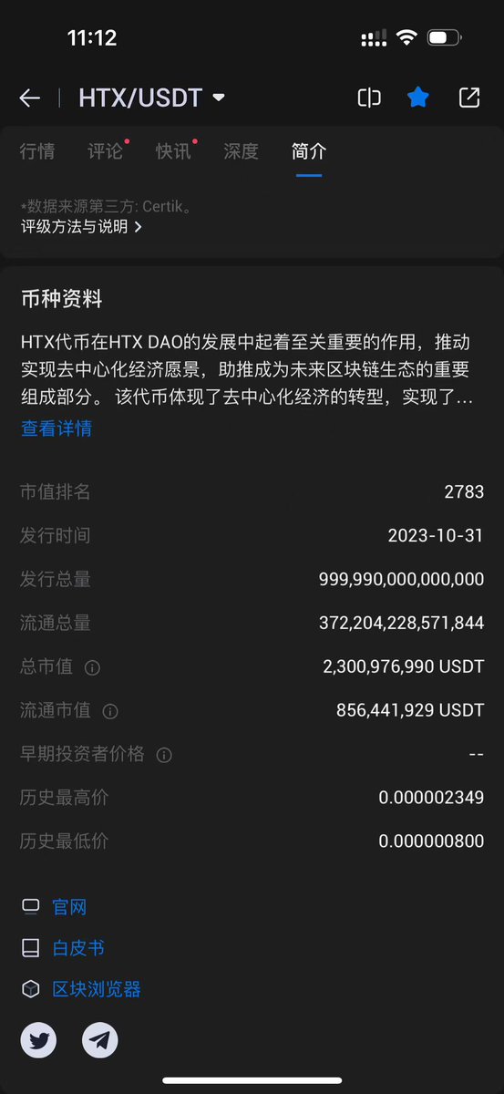 牛市来临的时候，交易所的平台币一直是一个强劲又稳妥的板块，孙哥虽然整活一直没停，存在感十足，但$HTX 说实话一直很低调，没怎么进入大众视野，这两天也默默的ATH了

其实孙哥在半年前就在埋下伏笔，持续销毁，稀缺性增强，第三季度，累计销毁2100万美元$HTX，极大增强了$HTX的稀缺性。火币还将50%的收入用于回购和销毁代币，进一步减少市场上流通的代币数量，增加稀缺性，从而推动价格上升。与此同时，通过交易挖矿机制，HTX激励用户积极参与交易，进一步增加对代币的需求，助力价格上涨。

12月也是一个关键节点，早期合作伙伴的种子轮投资将经过12个月的线性释放期后结束，后续的抛压也会减少

有一说一，这个市值确实是低估了，虽然火币现在在低谷期，但盈利能力还是摆在这里