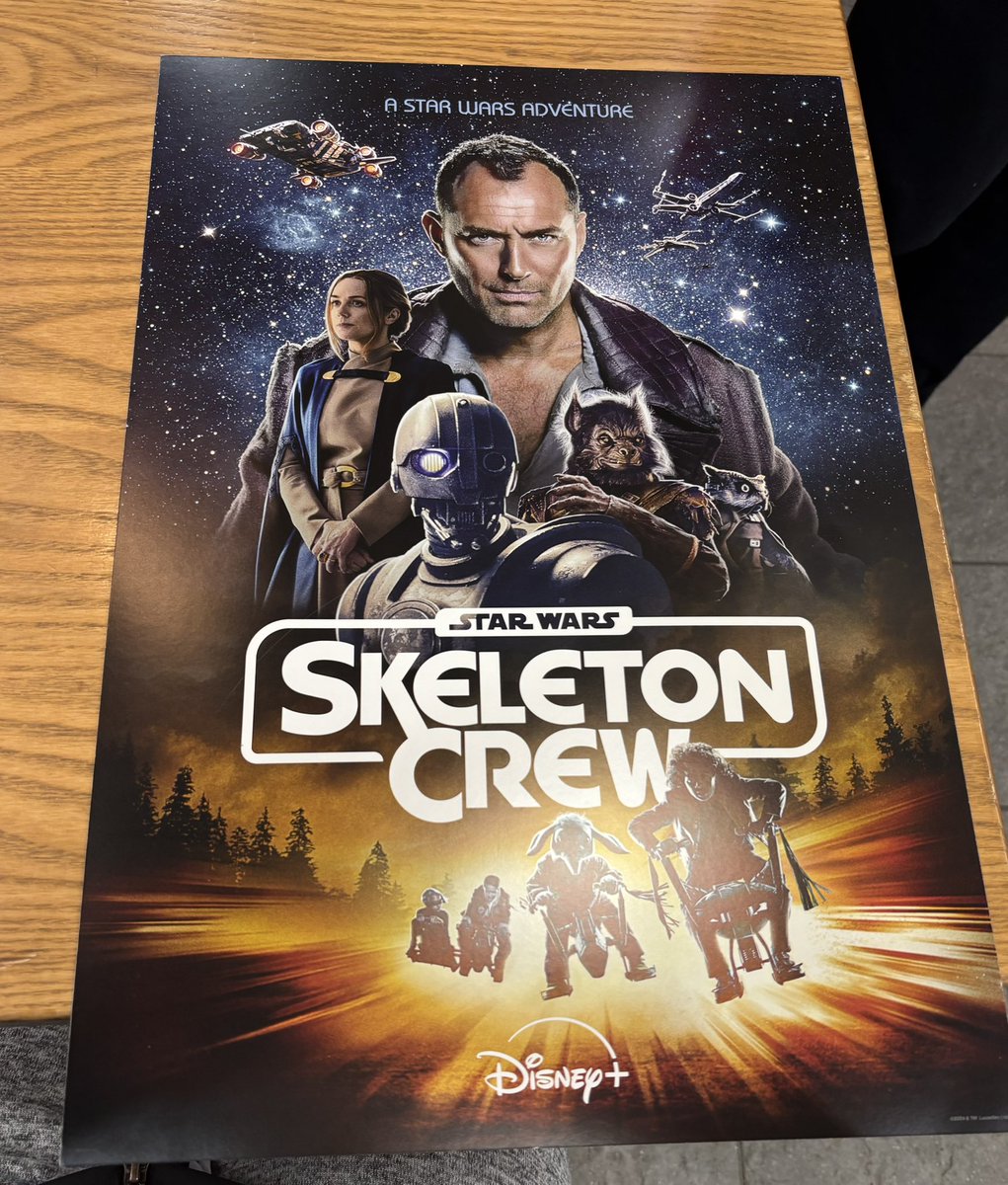 ally_m_andrews's tweet photo. I had so much fun watching the first 2 episode of #SkeletonCrew in a movie theater!! 💙✨ https://t.co/4HXfPq8CzN