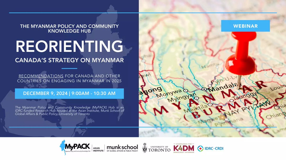 Edgard Rodriguez (@eroddev) on Twitter photo Please register <a href="/MyPACK_Hub/">MyPACK Research Hub at the University of Toronto</a> <a href="/IDRC_Myanmar/">Myanmar Initiative</a> webinar next Monday December 9 at 9 to 10:30 am EST Please register <a href="/MyPACK_Hub/">MyPACK Research Hub at the University of Toronto</a> <a href="/IDRC_Myanmar/">Myanmar Initiative</a> webinar next Monday December 9 at 9 to 10:30 am EST