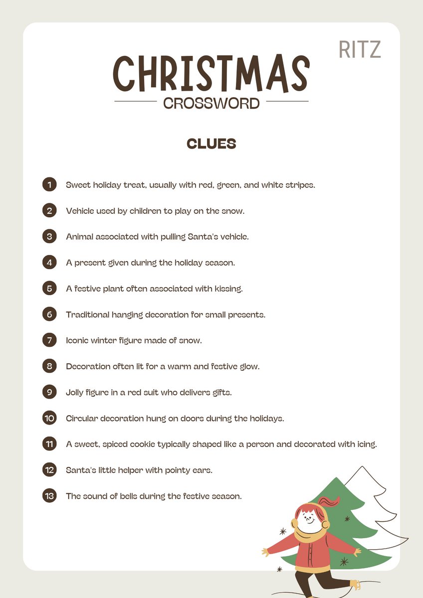 A crossword a day keeps the winter blues away! 🖊️☃️