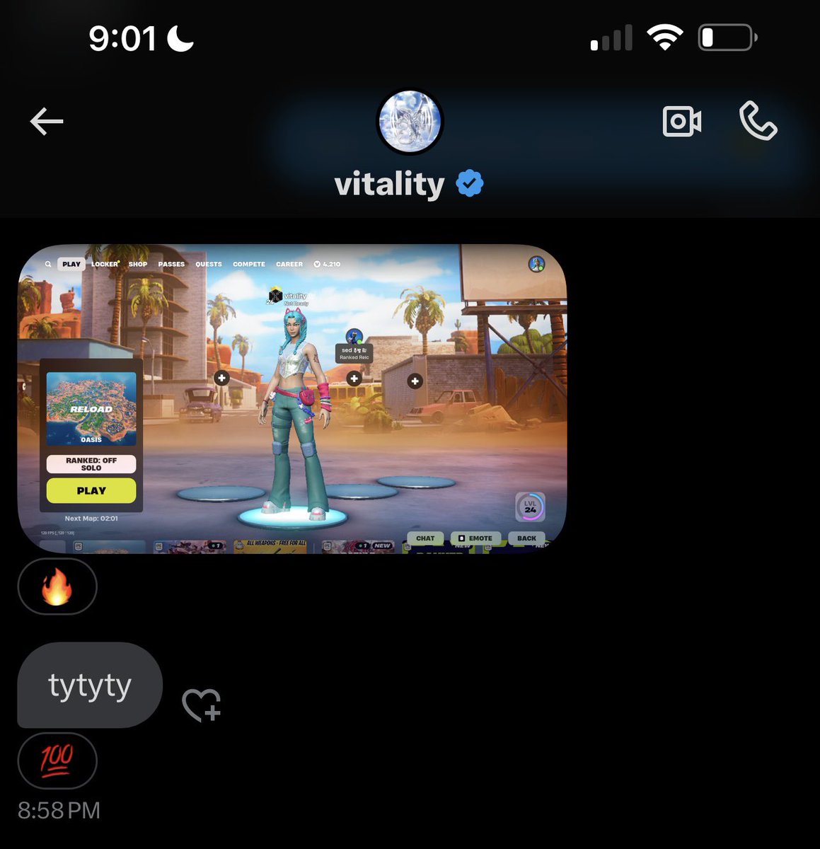 b_pnt6w's tweet photo. Thanks for reaching out @stevenvitality 🔥🔥✅ #fortnite #katalinaskin #chapter6 https://t.co/cVnaZwNWMt