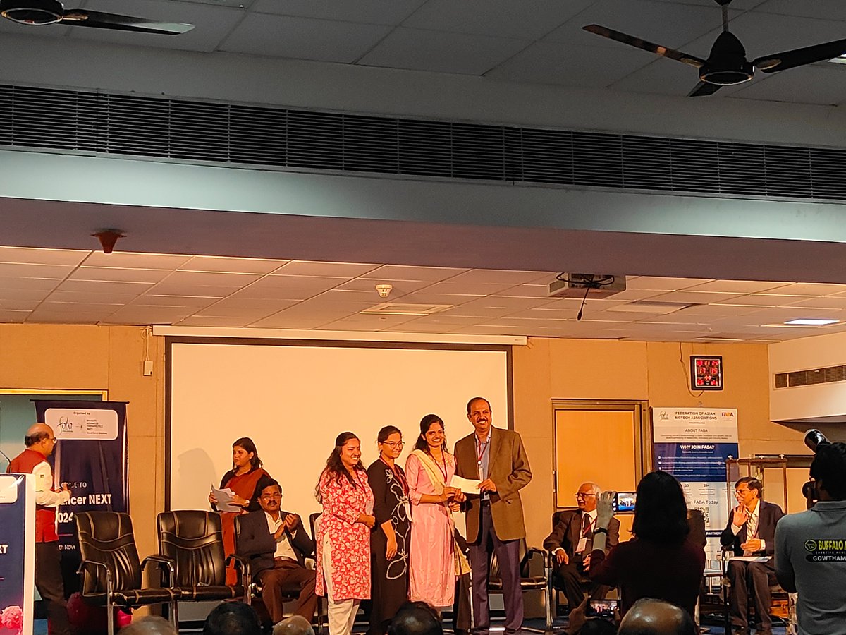 incubator_cdfd's tweet photo. Proud Moments at #CancerNext2024!

Congratulations to all the winners from @DBT_CDFD  (Keshav Gupta &amp; Pradipta Hore) and @incubator_cdfd  (Saranya K, Sutraye Jyothirmaye &amp; Shivani Acharya) for Best Poster Presentation Awards, taking home a cash prize of INR 50,000! (1/2) https://t.co/SNs6Aeta7q