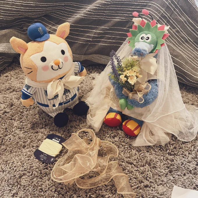 ウェルカムスペースに置く花嫁スラィリー完成!スターマンどうしよう…新郎って難しいな… 