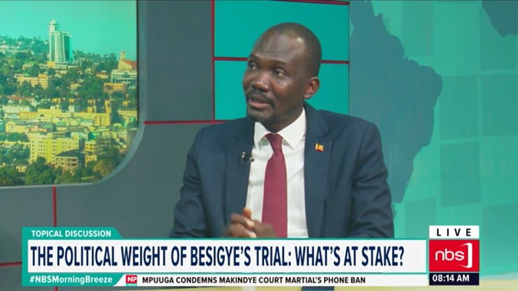nbstv's tweet photo. Dennis Adim Enap: Museveni is now relaxed. He even has time to go cut bananas. We don't have opposition in this country, they relaxed.

 #NBSMorningBreeze #NBSUpdates https://t.co/BsZVLnfVtI
