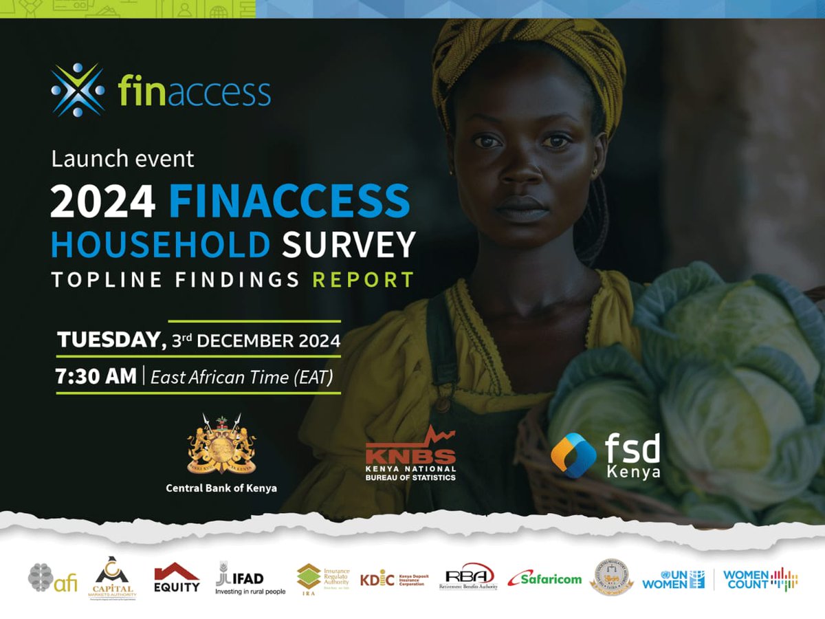 KNBStats (@knbstats) on Twitter photo Follow the launch of the FinAccess survey report <a href="/KeTreasury/">The National Treasury & Economic Planning</a> <a href="/Planning_Ke/">PlanningKE</a> <a href="/CBKKenya/">Central Bank of Kenya</a> <a href="/FSDKe/">FSD Kenya</a> <a href="/KRACorporate/">Kenya Revenue Authority</a> <a href="/KIPPRAKENYA/">KIPPRA</a> <a href="/unwomenkenya/">UN Women Kenya</a> <a href="/SafaricomPLC/">Safaricom PLC</a> <a href="/KeEquityBank/">Equity Bank Kenya</a> <a href="/KDICkenya/">Kenya Deposit Insurance Corporation (KDIC)</a> <a href="/CMAKenya/">Capital Markets Authority Kenya</a> <a href="/IFAD/">International Fund for Agricultural Development</a> <a href="/NewsAFI/">Alliance for Financial Inclusion (AFI)</a> <a href="/ira_kenya/">IRA Kenya</a> <a href="/RBAKenya/">RBA Kenya Official</a> youtube.com/live/fwsbwzY8K… Follow the launch of the FinAccess survey report <a href="/KeTreasury/">The National Treasury & Economic Planning</a> <a href="/Planning_Ke/">PlanningKE</a> <a href="/CBKKenya/">Central Bank of Kenya</a> <a href="/FSDKe/">FSD Kenya</a> <a href="/KRACorporate/">Kenya Revenue Authority</a> <a href="/KIPPRAKENYA/">KIPPRA</a> <a href="/unwomenkenya/">UN Women Kenya</a> <a href="/SafaricomPLC/">Safaricom PLC</a> <a href="/KeEquityBank/">Equity Bank Kenya</a> <a href="/KDICkenya/">Kenya Deposit Insurance Corporation (KDIC)</a> <a href="/CMAKenya/">Capital Markets Authority Kenya</a> <a href="/IFAD/">International Fund for Agricultural Development</a> <a href="/NewsAFI/">Alliance for Financial Inclusion (AFI)</a> <a href="/ira_kenya/">IRA Kenya</a> <a href="/RBAKenya/">RBA Kenya Official</a> youtube.com/live/fwsbwzY8K…