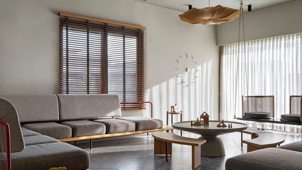 ongriddesign's tweet image. Discover the art of slow living in this Ahmedabad weekend home. Minimalist design meets nature-inspired elements, creating a sanctuary for family connection and relaxation. How do you pause in your busy life? #SlowLiving #MindfulDesign #AhmedabadHomes
