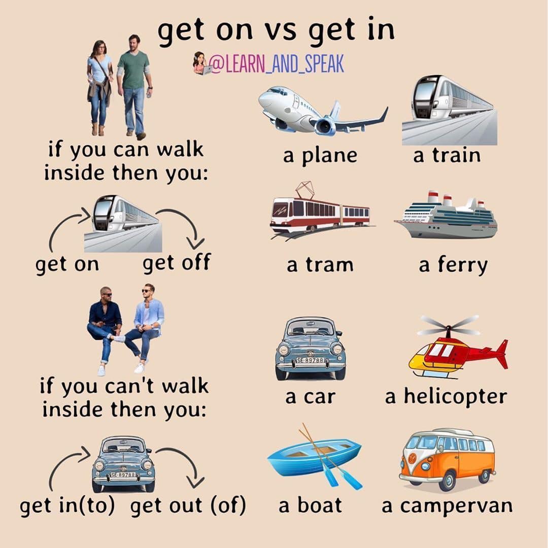inglesprepa8's tweet image. #vocabulary #GetOn vs #GetIn  #English