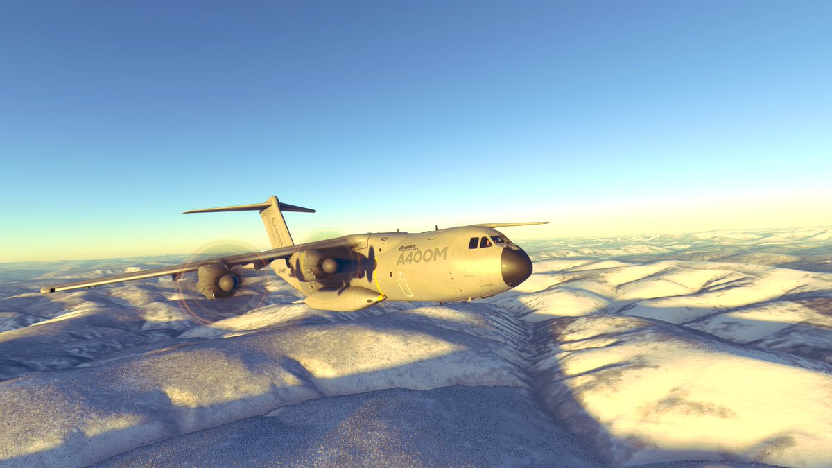 CmdrLabelette's tweet image. I could finally take my first flight in the A400 M on #MFS2024 after 2 weeks of crashing the game.