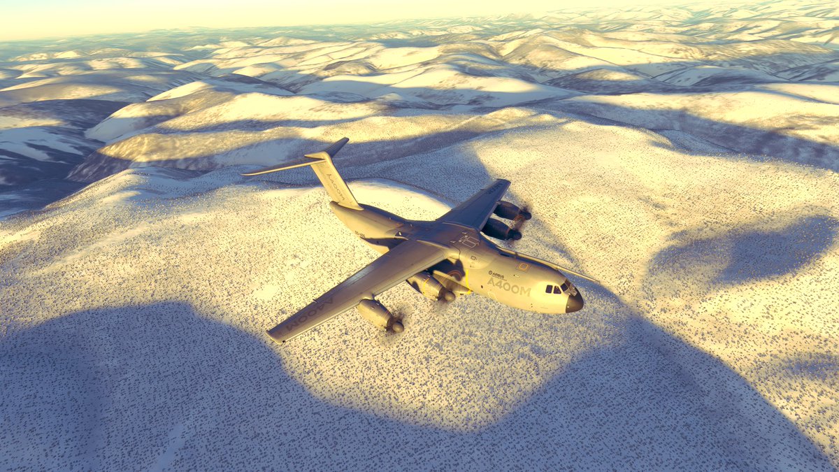 CmdrLabelette's tweet image. I could finally take my first flight in the A400 M on #MFS2024 after 2 weeks of crashing the game.