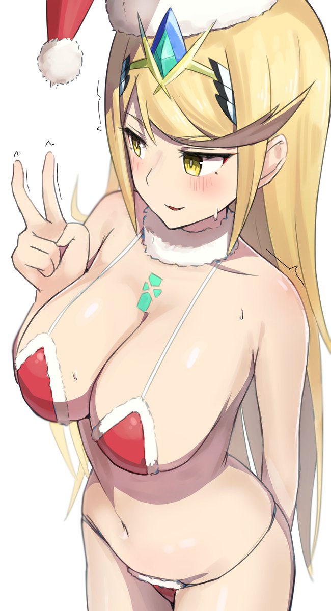 Christmas swimwear Mythra.🎄🎅
This is one of my favorites from the past. ^^ 