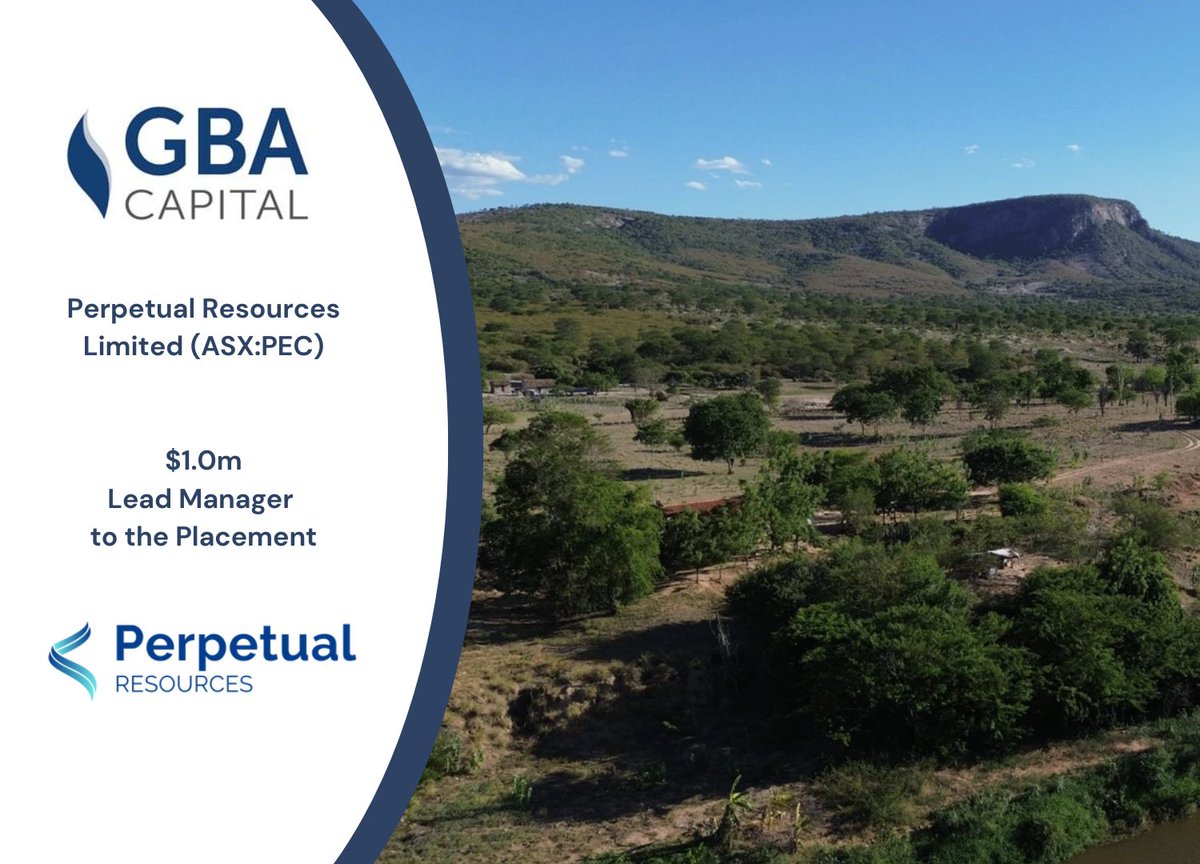 GBA Capital (@gba_capital) on Twitter photo <a href="/GBA_Capital/">GBA Capital</a> pleased to act as Lead Manager for <a href="/perpetualPEC/">Perpetual Resources</a> ( $PEC)
Perpetual Resources Limited is pursuing the exploration and development of critical minerals essential to meeting global new energy requirements. The company is focused on lithium, rare earth elements (REE), <a href="/GBA_Capital/">GBA Capital</a> pleased to act as Lead Manager for <a href="/perpetualPEC/">Perpetual Resources</a> ( $PEC)
Perpetual Resources Limited is pursuing the exploration and development of critical minerals essential to meeting global new energy requirements. The company is focused on lithium, rare earth elements (REE),