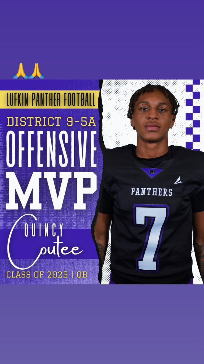 Quincy Coutee (@coutee_quincy) on Twitter photo #AGTG Blessed to receive Offensive MVP in District 9-5A <a href="/Lufkinfootball/">Pack Football News</a> <a href="/LufkinRecruit/">Lufkin Recruiting</a> <a href="/coachgquick16/">Coach G</a> #AGTG Blessed to receive Offensive MVP in District 9-5A <a href="/Lufkinfootball/">Pack Football News</a> <a href="/LufkinRecruit/">Lufkin Recruiting</a> <a href="/coachgquick16/">Coach G</a>