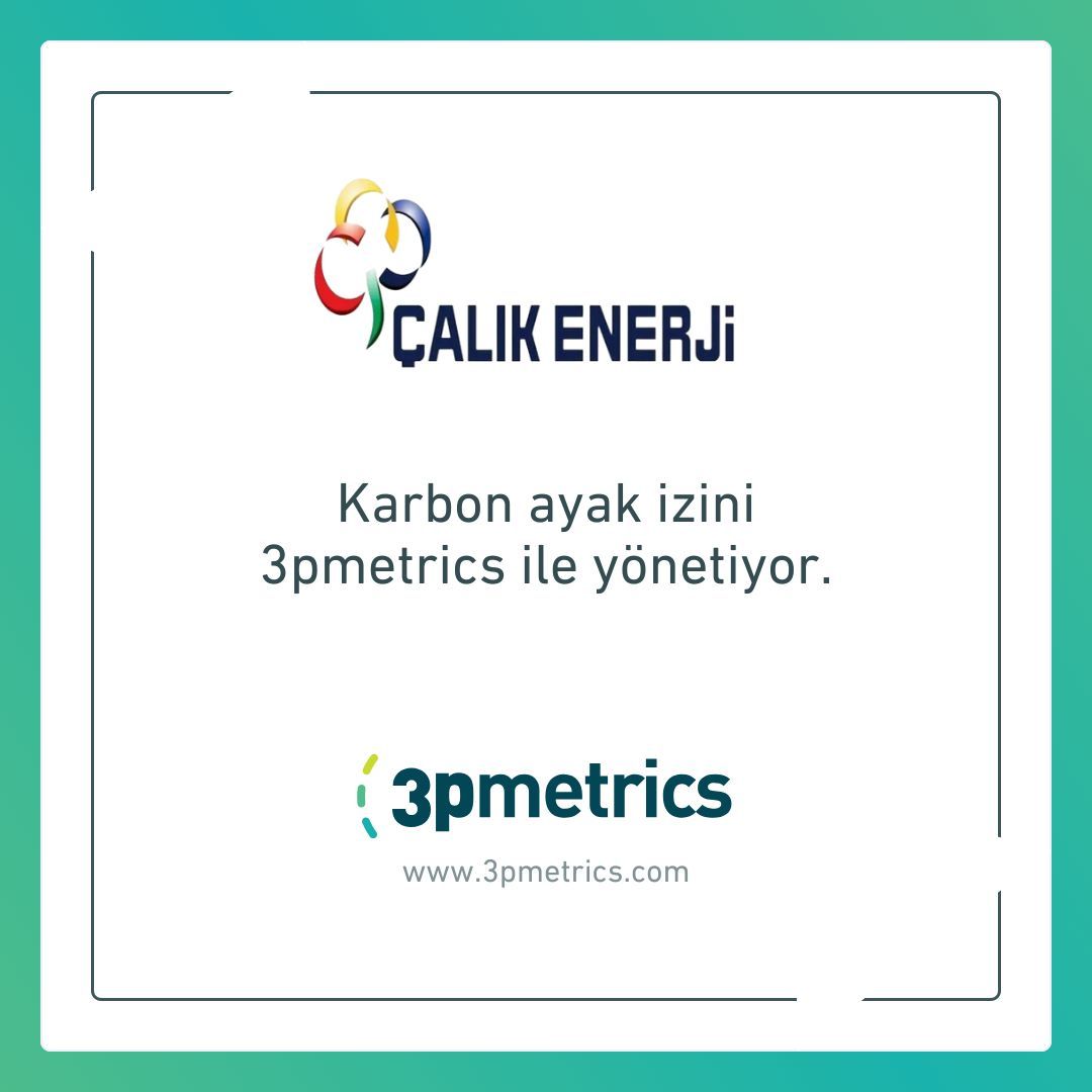 3pmetrics's tweet photo. Çalık Enerji karbon ayak izini 3pmetrics ile yönetiyor. Çalık Enerji’ye karbon ayak izi hesaplama ve raporlama platformumuz CCA ile destek olmaktan mutluluk duyuyoruz. #karbonayakizi #sürdürülebilirlik #energyforabetterfuture #enerjisektörü https://t.co/oSDDvkq9nH