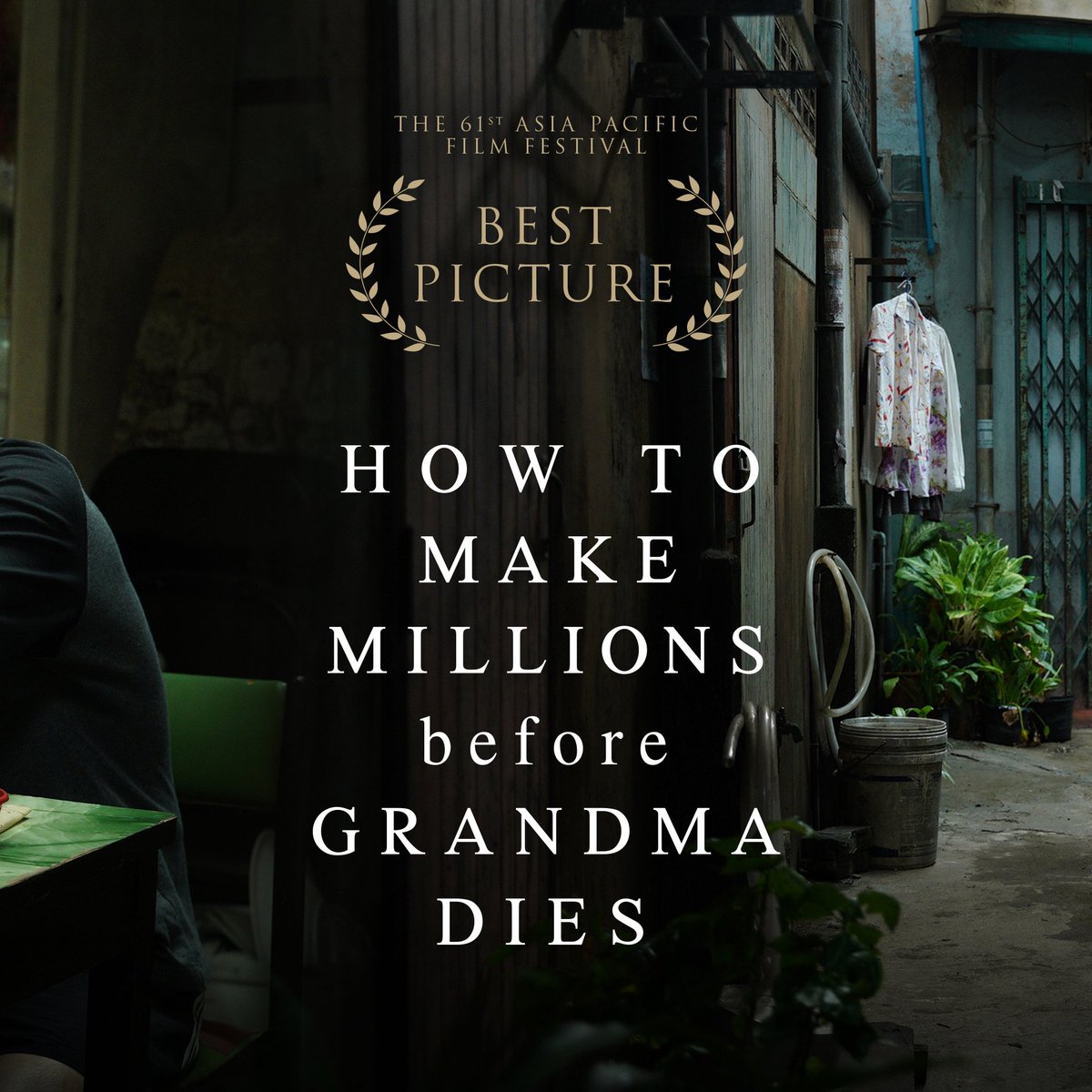 LAHNMAH's tweet photo. ‘How to Make Millions Before Grandma Dies’ 
took home 3 awards at The 61st Asia Pacific Film Festival, including:
🏆 BEST PICTURE
🏆 BEST ORIGINAL SCREENPLAY
🏆 BEST LEADING ACTOR: Billkin
The awards were announced in Kuala Lumpur, Malaysia, on December 1st. 
A huge congratulations to the entire teamll! 😊🎉🥳🏆

#HowtoMakeMillionsBeforeGrandmaDies