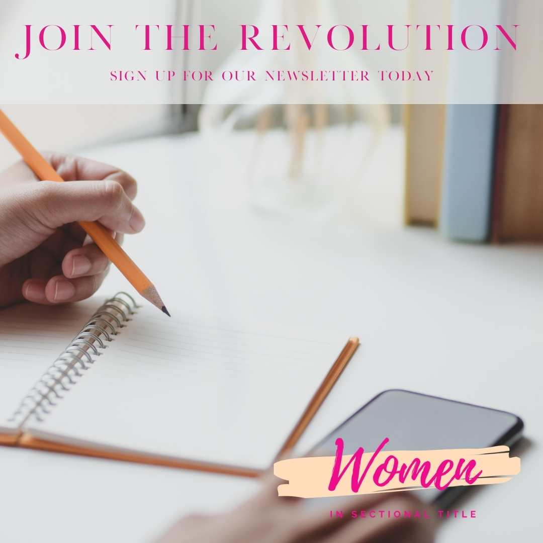 Empower Your Sectional Title Journey with WiST! 

WiST unites women from every sector of sectional title, offering a platform to connect, share, and collaborate. 

Join the revolution! Sign up here to receive news of our webinars: womeninsectionaltitle.co.za