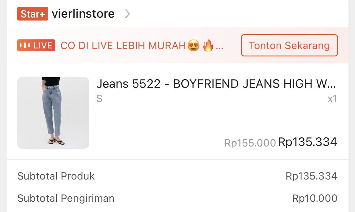 PrelovedPink's tweet photo. preloved jeans vierlinstore size s 
90k (bisa co shopee free ongkir)
good condition, no minus https://t.co/abQo3DPjWd
