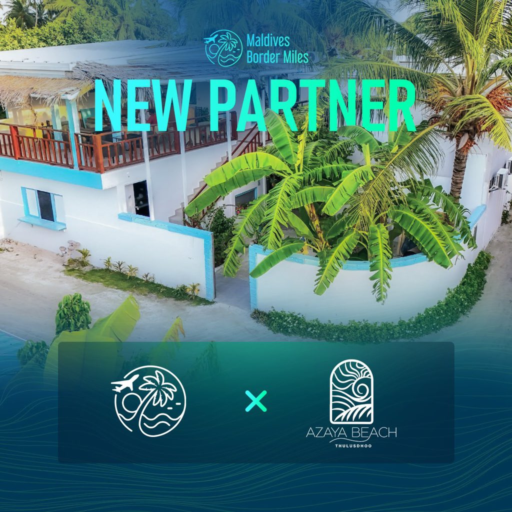 BorderMilesMv's tweet photo. Maldives Border Miles Partners with Azaya Beach Maldives!

We’re thrilled to announce this exciting collaboration, bringing special travel perks and unforgettable experiences to our valued members. 

Discover more: https://t.co/dj1jcTFvYM

#AzayaBeachMaldives #BorderMilesMV https://t.co/yp3FNFac5H