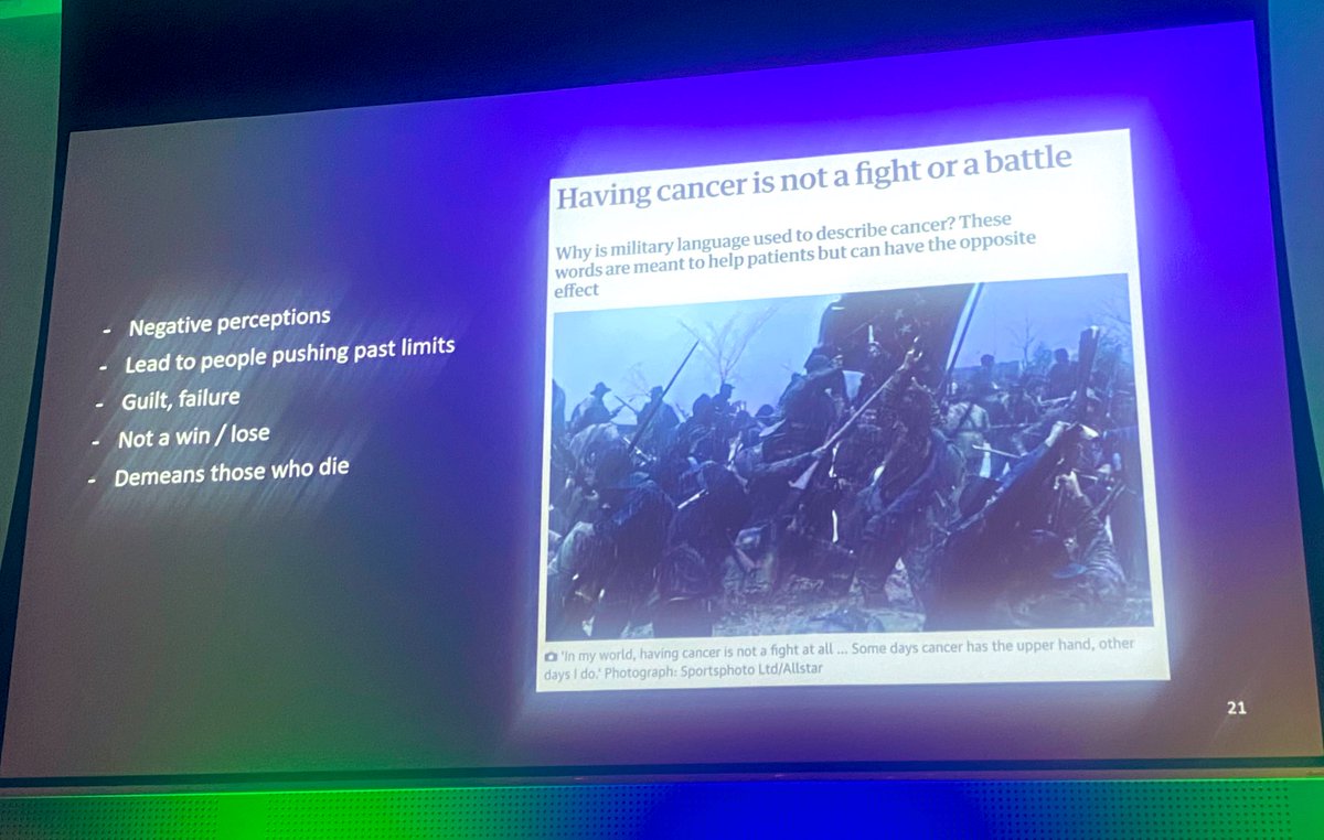 Thought-provoking #AYACancerCongress plenary by Prof Chris Jackson <a href="/drkiwicj/">Prof. Chris Jackson</a> on new treatments, language + hope in advanced #cancer - “we all have something to lose, not least of which is our humanity” 

#AYACSM #WordsMatter #PedPC
