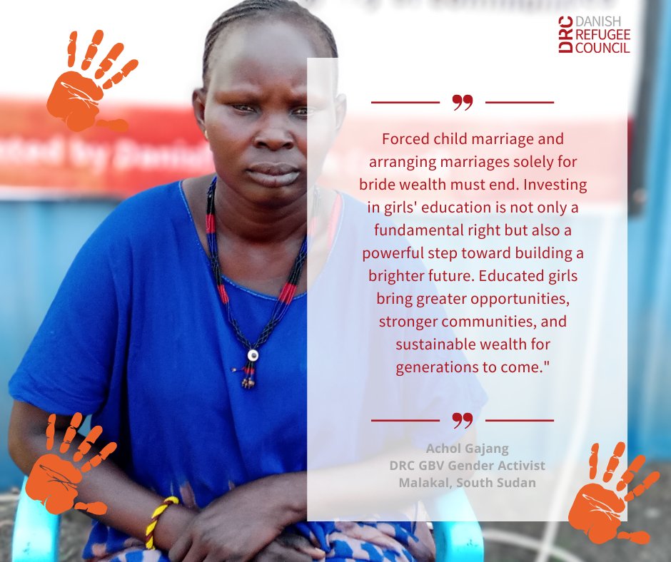 DRC_SouthSudan (@drc_southsudan) on Twitter photo This #16DaysOfActivism, we stand with Achol, a <a href="/DRC_SouthSudan/">DRC_SouthSudan</a> GBV activist in Malakal, & many others advocating for girls' rights, promoting education, and raising awareness door-to-door.
Together, we can build stronger communities & brighter futures for generations to come. This #16DaysOfActivism, we stand with Achol, a <a href="/DRC_SouthSudan/">DRC_SouthSudan</a> GBV activist in Malakal, & many others advocating for girls' rights, promoting education, and raising awareness door-to-door.
Together, we can build stronger communities & brighter futures for generations to come.