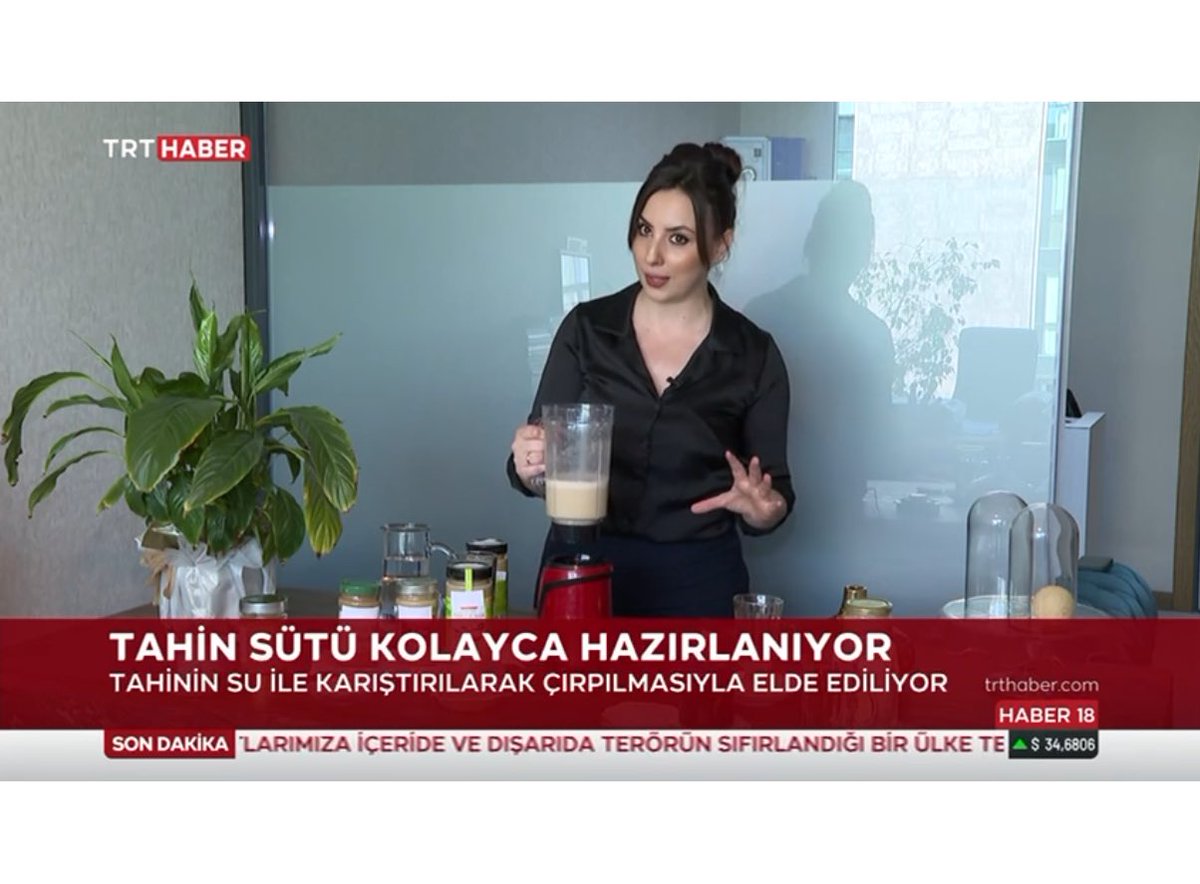 TRT Haber’de Tahin Sütü yaptık🙏🏻