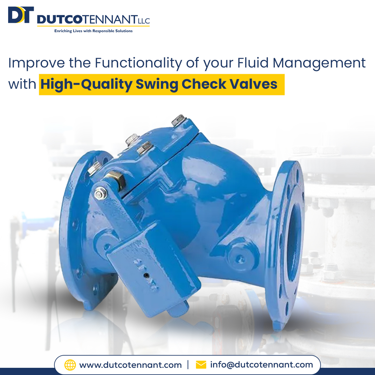 Dutcotennant's tweet image. Prevent reverse flow &amp;amp; protect #pipelines with durable Swing Check Valves! Perfect for water, wastewater &amp;amp; industrial systems. 

Learn more at: dutcotennant.com/swing-check-sw…

#swingcheckvalves #waterutilities #industrialvalve #backflow #DutcoTennantLLC