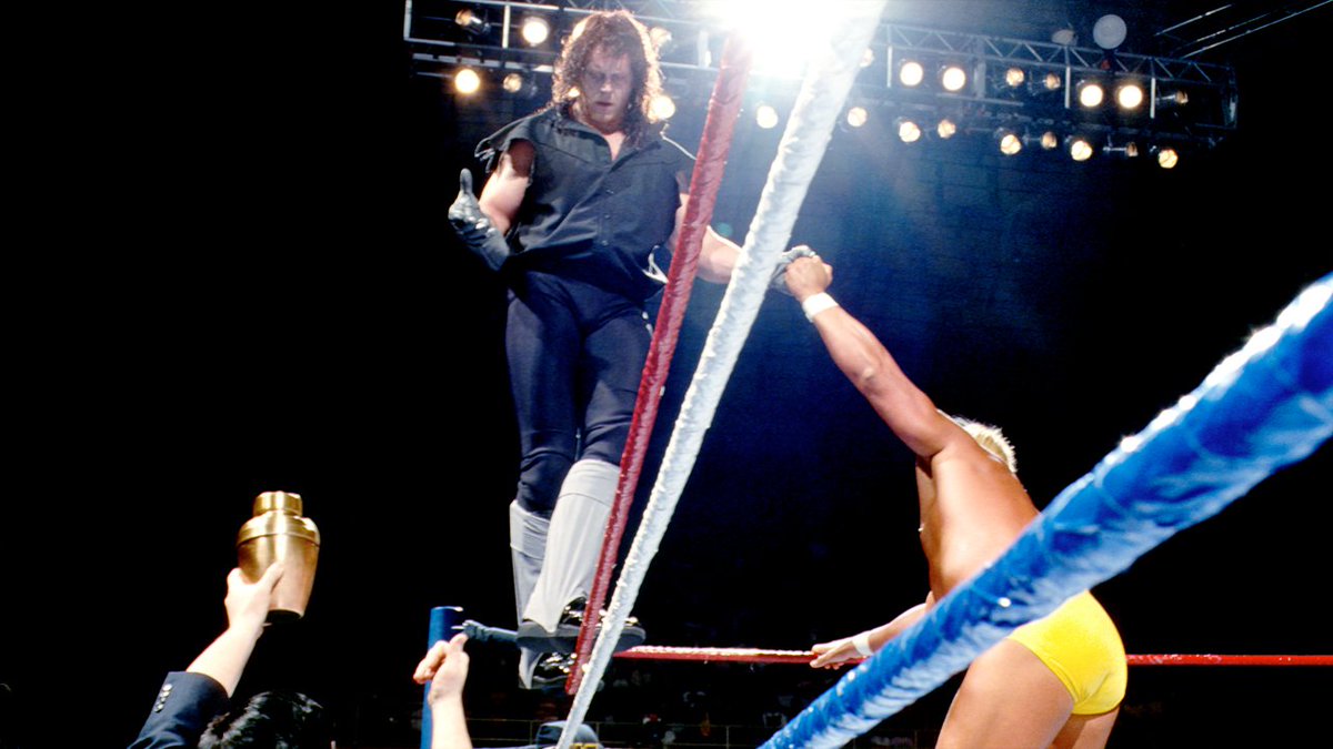 WWFWrestling1's tweet photo. On this day in 1991: Hulk Hogan briefly regained the WWF title from the Undertaker at 'This Tuesday in Texas' at the Freeman Coliseum, San Antonio, Texas. #WWF #WWE #RicFlair #PaulBearer #JackTunney #Undertaker #HulkHogan https://t.co/AiuS4f4ZSM