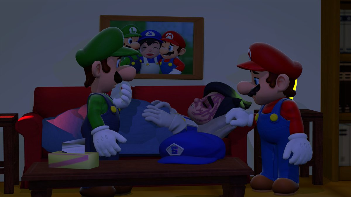 theartistisme43's tweet photo. Seeing SMG4 so still devastated both of them. #smg4 #smg4fanart #scarredsmg4 #smg4luigi #smg4mario #smg4au https://t.co/loMe1c3Zon