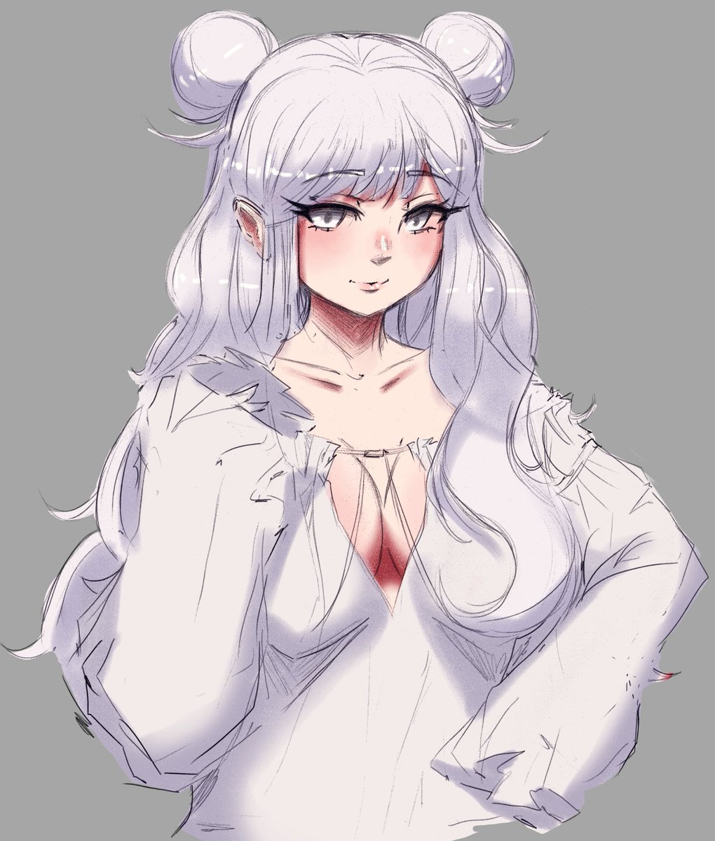 Thank you so much for drawing me!! 🤍 I absolutely love it and you are so talented ahhh 🤍🤍🤍 <a href="/steamshellkidd/">Steam</a> #vrc