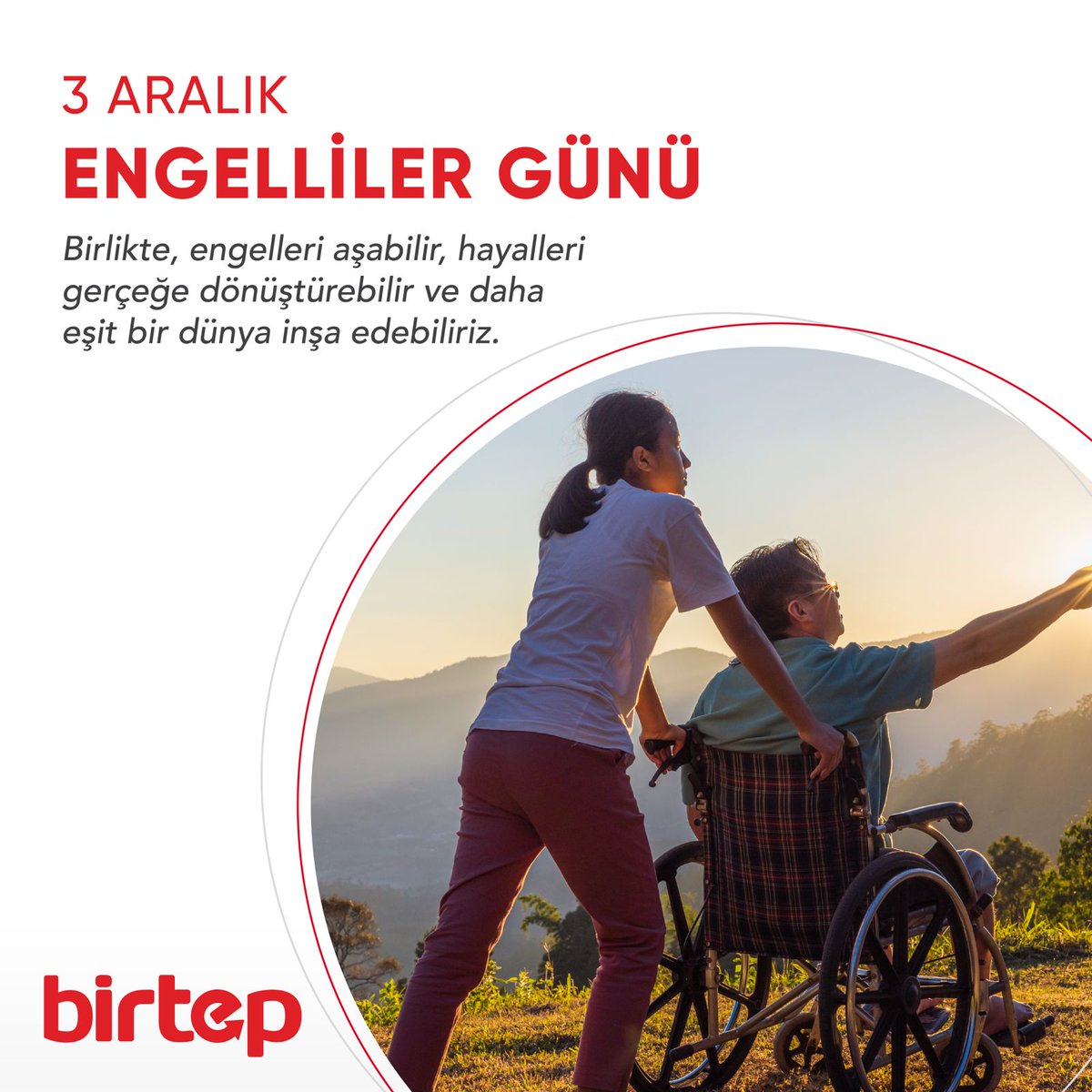 BirtepTR's tweet photo. Birlikte aşamayacağımız engel yok! 💜
Hayalleri gerçeğe dönüştürmek ve daha eşit bir dünya inşa etmek için dayanışma zamanı. Sevgi ve empatiyle her şey mümkün! 🌟
#Birtep #DünyaEngellilerGünü #BirlikteGüçlüyüz #Empati #Farkındalık #EngelsizYarınlar https://t.co/sVj5r8dvDk