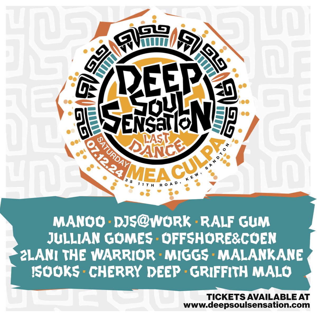 dsslifestyle's tweet photo. THIS Saturday • #dssLastDance 

A Day In December • 
📍Mea Culpa, Kew

Time : 12:00 - 00:00

Featuring : @offshoreandcoen 

Tickets 🎟️ https://t.co/z81A1nrNPQ 
#deephouse #housemusic https://t.co/Z3UU7vgUgd