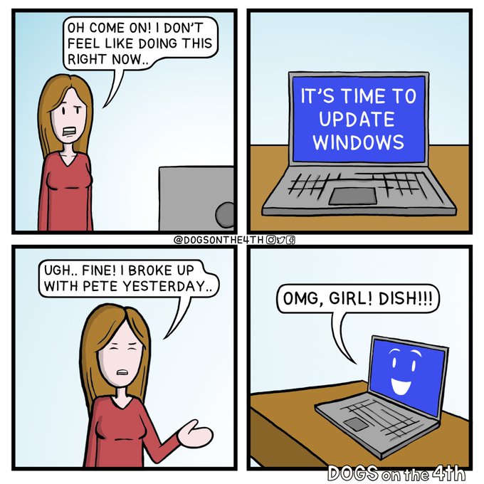 HorrorAndLaughs's tweet image. #FunnyHaHa: #UpdateWindows