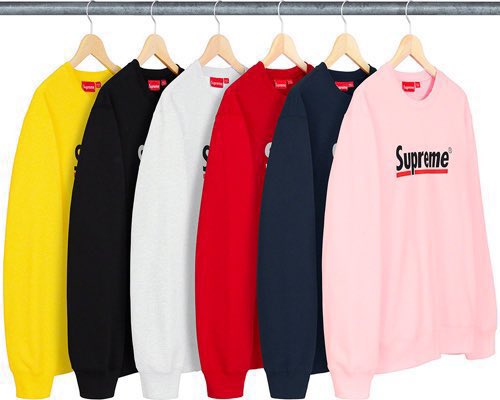 値下げしました！！！ Supreme キムタク着用モデル　　サイズ:7 1/4 Supreme Underline Crewneck キムタク木村拓哉