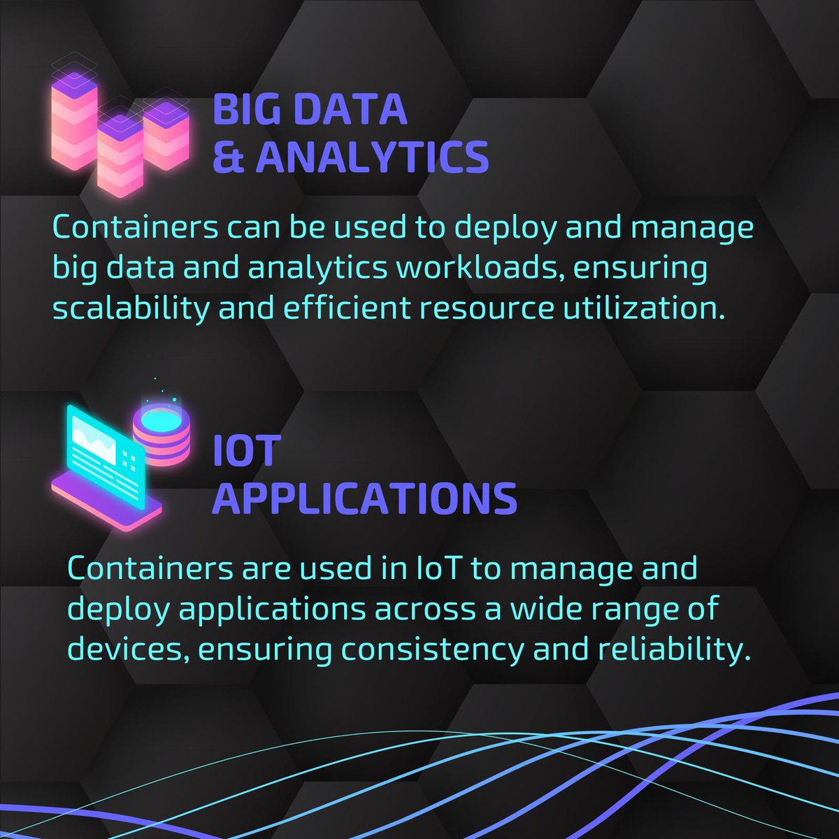 VNGRS's tweet image. Discover how containers can elevate your IT strategy! 🌐

Whether it’s rapid dev/test setups, consistent multi-cloud deployments, scalable analytics, or efficient IoT management, containers offer exceptional flexibility and performance.

#VNGRS #Cloud #Containerization #BigData…