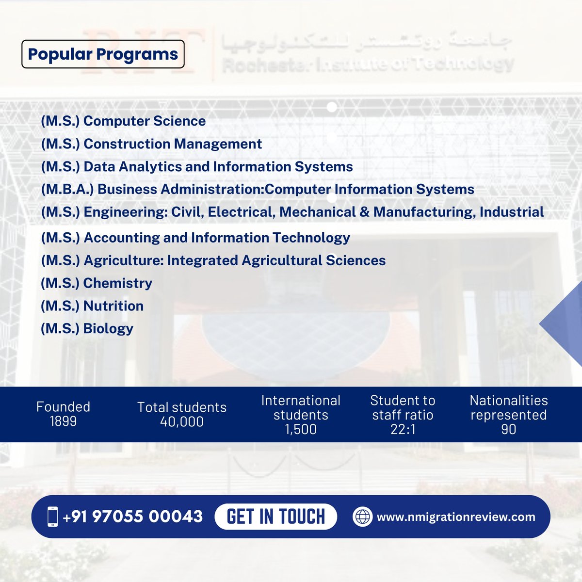 naresh_gundu43's tweet image. Exciting news! 🎉 We’ve partnered with a top university for the Fall 2025 intake. Start submitting your applications today and take the first step toward your future! 🎓✨

📞 Call us at +91 97055 00043
🌐 Visit: nmigrationreview.com

#Fall2025Intake #UniversityPartnership