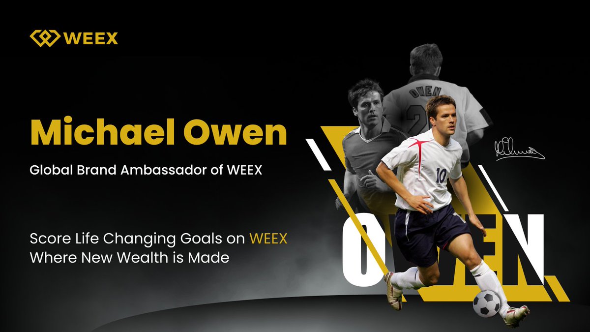 WEEX_Official's tweet photo. 🌟 WEEX ✖️ Michael Owen 🌟
Football legend Michael Owen @themichaelowen joins WEEX as our Global Brand Ambassador! ⚽️🎉

🏆 Trade with champion-level precision and unlock exclusive bonuses. It's time to elevate your trading journey to new heights!

🔥 Don’t miss out—sign up now and claim your welcome bonus! 
👉 https://t.co/J6kTcCPw0W

#WEEXOwen #MichaelOwen #Ambassador