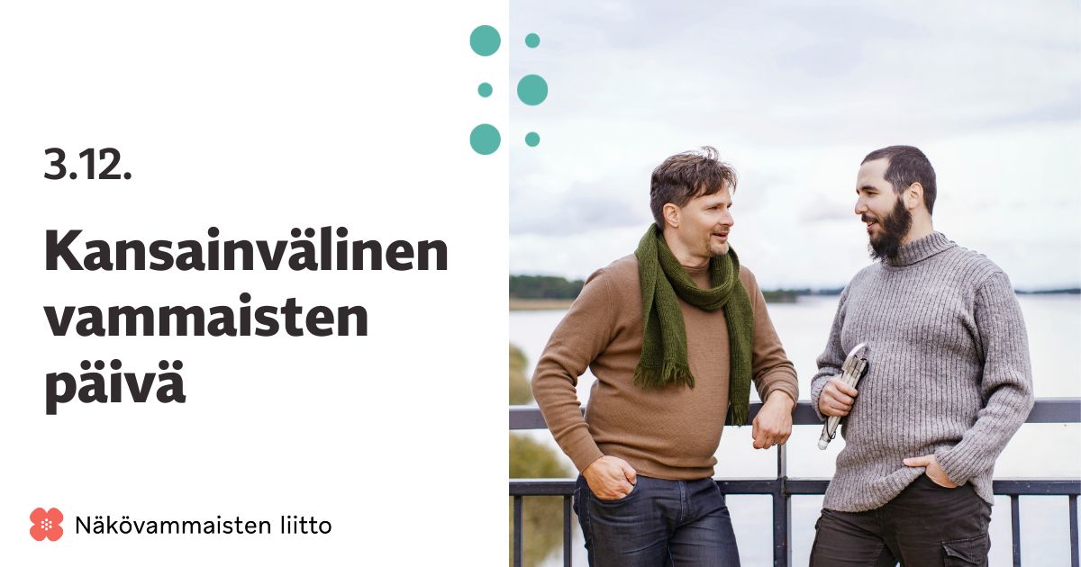 Hyvää kansainvälistä vammaisten päivää! 👩‍🦯👨‍🦽Arviolta 1,3 miljardilla eli noin 16 % maailman ihmisistä on merkittävä vamma. Näin isoa joukkoa ei voi jättää sivuun päätöksenteossa. Globaalin vammaisliikkeen slogan "Ei mitään meistä ilman meitä" on edelleen ajankohtainen.