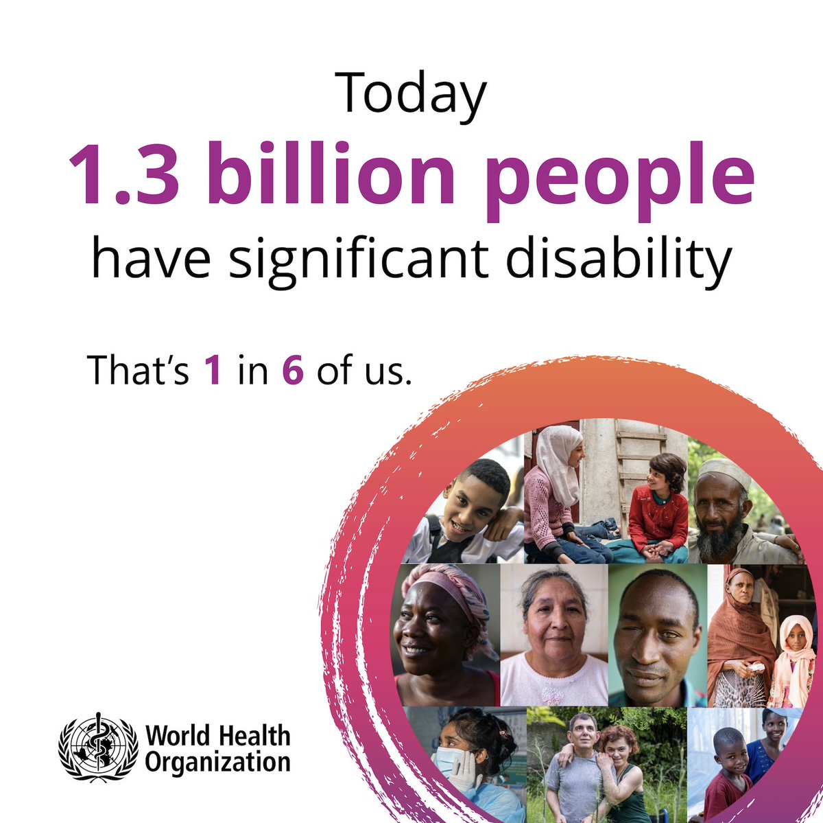 The number of people with significant #disability has risen to 1 in 6.

Persons with disabilities are often disadvantaged in health care access and face stigma, abuse and neglect.

👉  bit.ly/40XJSmq

#HealthForAll
