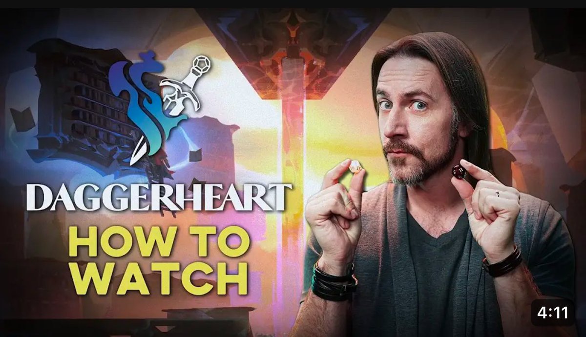 The Daggerheart primer video is live!! I’m so unbelievably excited for people to get to see the final version of this game soon, the whole team has put SO MUCH hard work into this thing and it’s a blast 🗡️❤️

youtu.be/mmPp1q6l2bI?si…