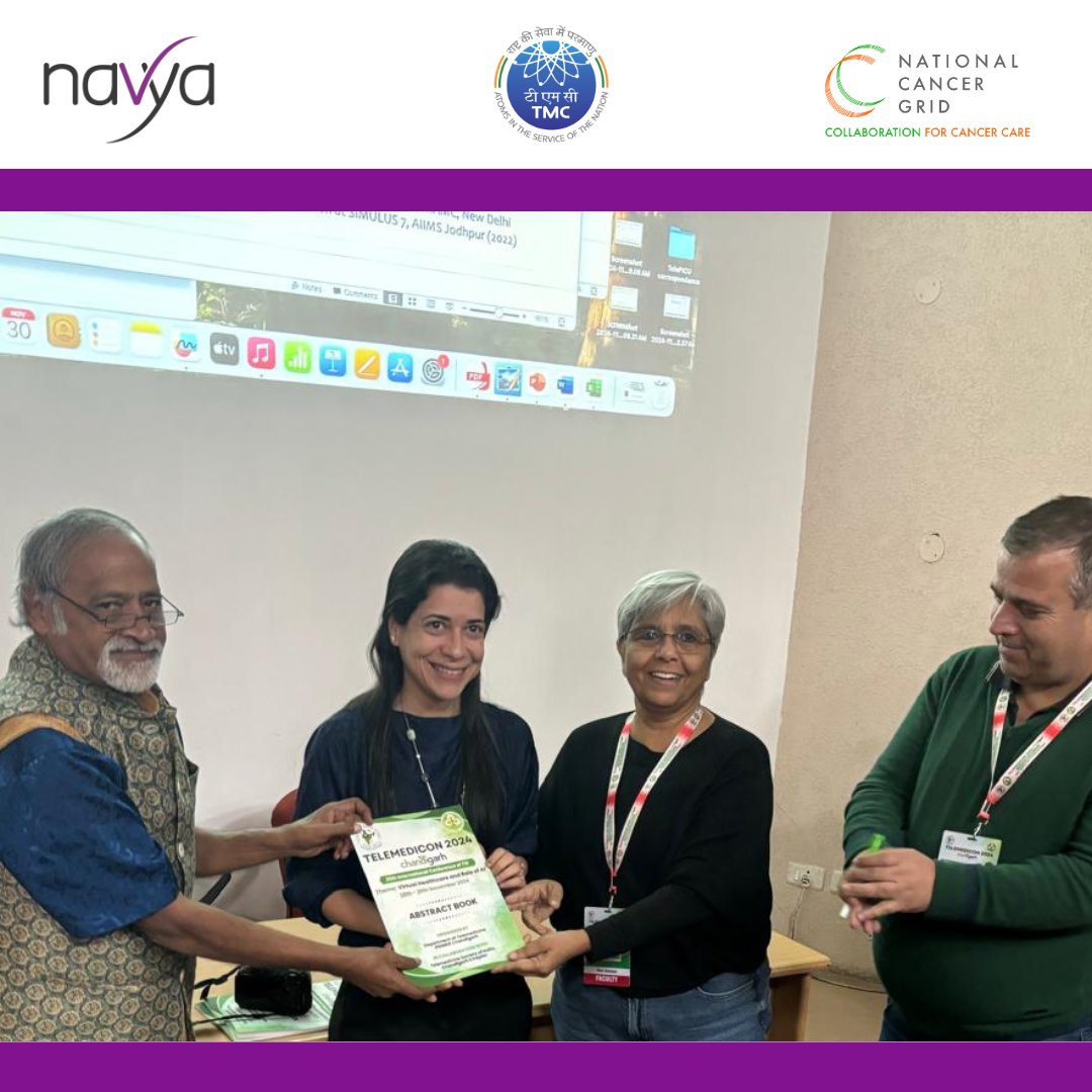 NavyaCare's tweet photo. Navya's abstract “Validating Navya Earthshot” was selected for a presentation at @Telemedicon2024, an AI themed telemedicine conf. at #PGMIERChandigarh &amp; at @aroicon2024 @KMC_Mangalore.
Navya Earthshot is a step towards scaling guideline based cancer care to improve outcomes. https://t.co/kgDHuEoUUR