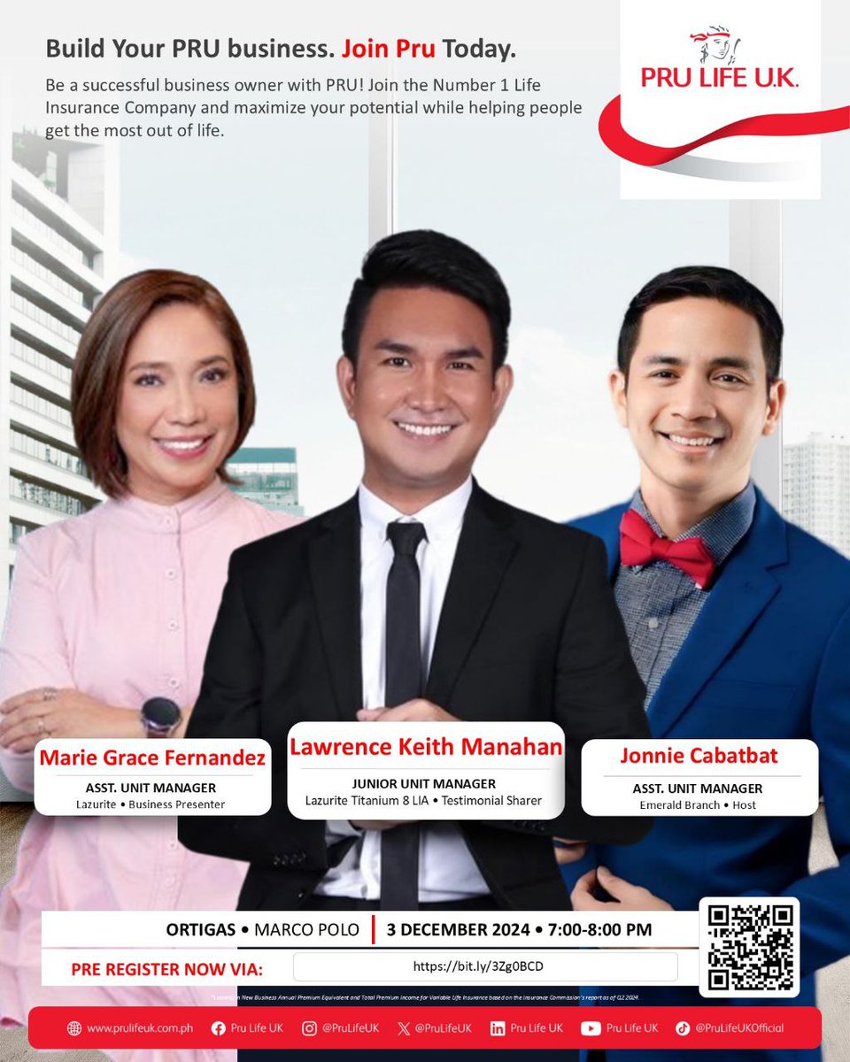 jonnie_cabatbat's tweet image. 𝗠𝗔𝗠𝗔𝗬𝗔 𝗡𝗔 '𝗧𝗢‼️

Looking for a side hustle without leaving your current job? This is your chance to shift career and kick off your 2025 as a licensed financial advisor. Message me for table reservation. This is absolutely free admission.🥰
#JoinPru
#PRUbinsyanongAdvisor