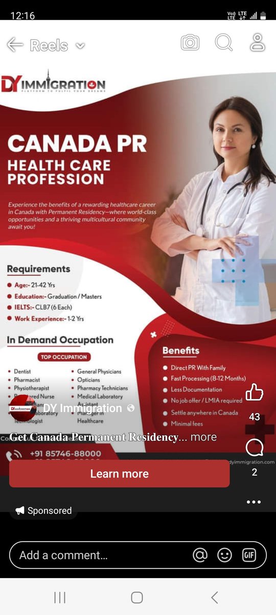 This is how they advertise - CANADA PR pathways PSW etc.