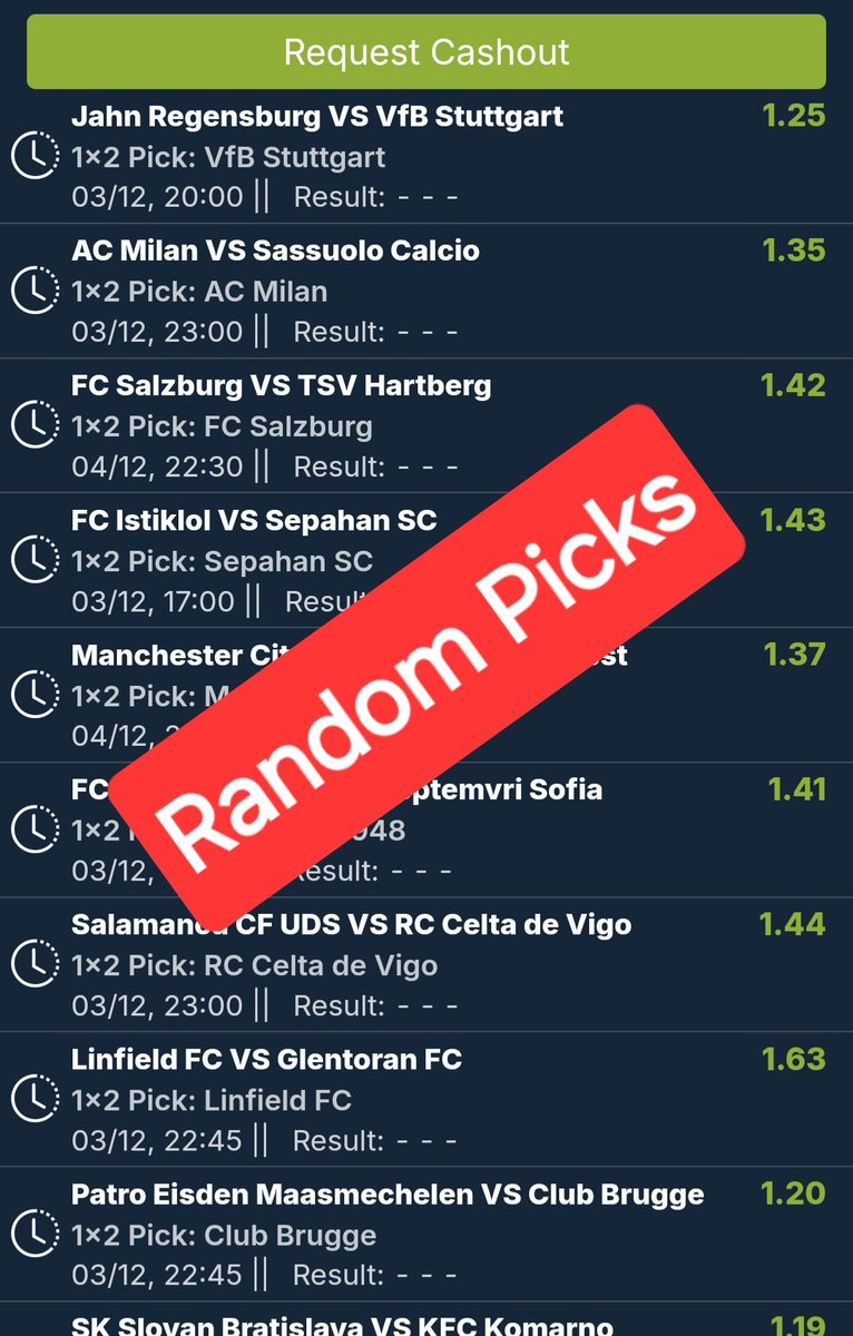 jdselection's tweet photo. 7000 odds💥
Random picks 🔥
You can edit, add or cut msaliti
Link https://t.co/gqIinGb0wq
11 odds💥
Early kickoffs
Link https://t.co/k1d58CBYwX https://t.co/tX9WUHLR3d