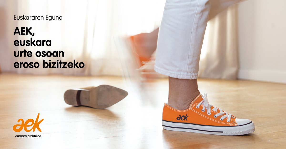 🧡Gaur, bihar eta beti... Euskararen Eguna!
🧡 AEK, euskara urte osoan eroso bizitzeko.
#EuskaraErosoBizitzeko