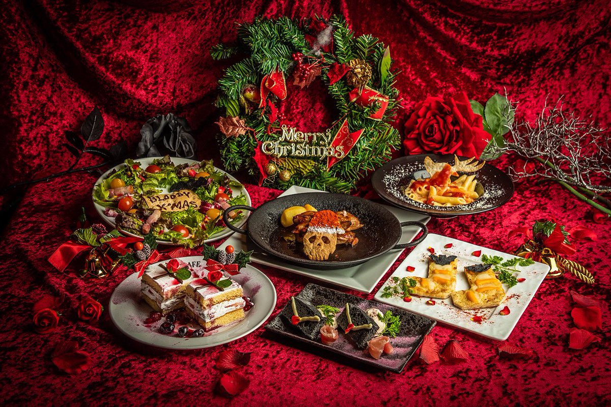 fromVampireRose's tweet photo. 흡혈귀들 크리스마스 코스 예약접수중🎄🧛🏻‍♂️

12월 23일~12월 25일 한정 코스도 있어　ψ(｀∇川)ψ

예약은 서둘러 주십시오🌹

https://t.co/pKuDw8kE7n https://t.co/CIexsDX8BI