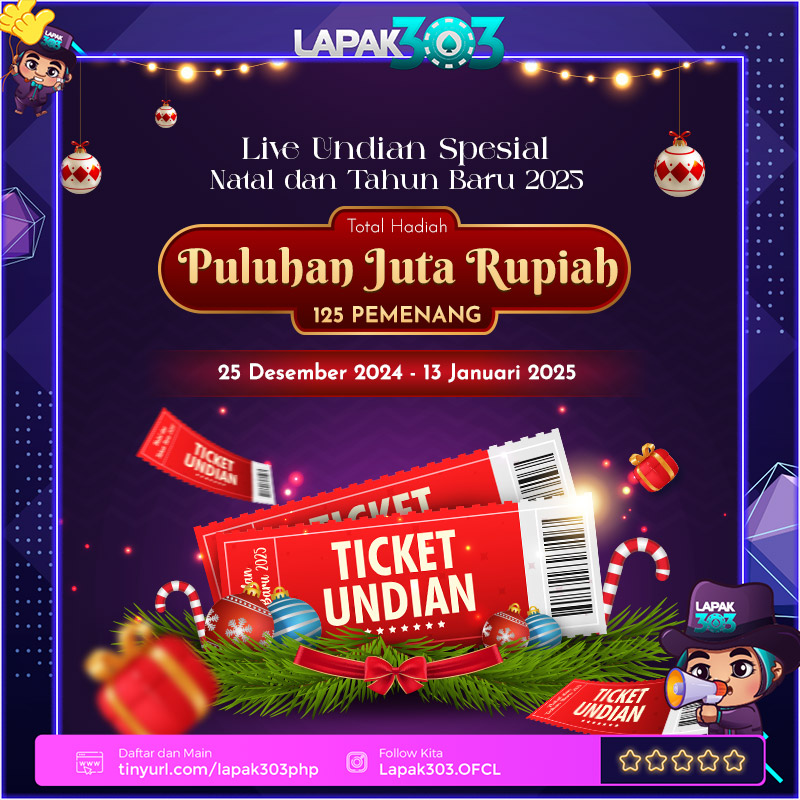 lapak303ofc's tweet photo. 🎉✨ Special Nataru 2025 hadir di LAPAK303! Ikuti live undian dari 25 Desember hingga 13 Januari, dengan total hadiah puluhan juta rupiah untuk 125 pemenang! Jangan lewatkan kesempatan besar ini, siapa tahu kamu pemenangnya! 💵🎁 https://t.co/4RDL4kMOsQ