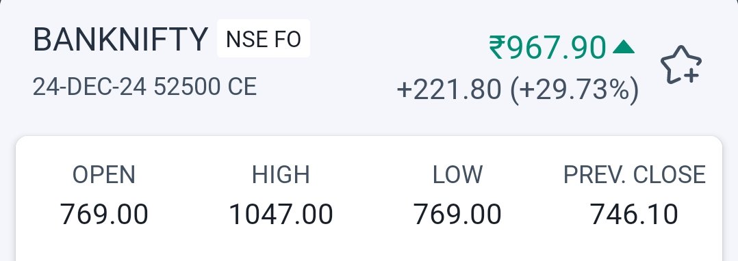 stockmarket49's tweet image. Banknifty 52500 CE Open Low same Today...
As Long as This Low not Getting broken 

Banknifty Have Upside Potential

Just my small knowledge 
I m not Expert In Stock Market 

Just Do Your own Analysis 
#learningcorner