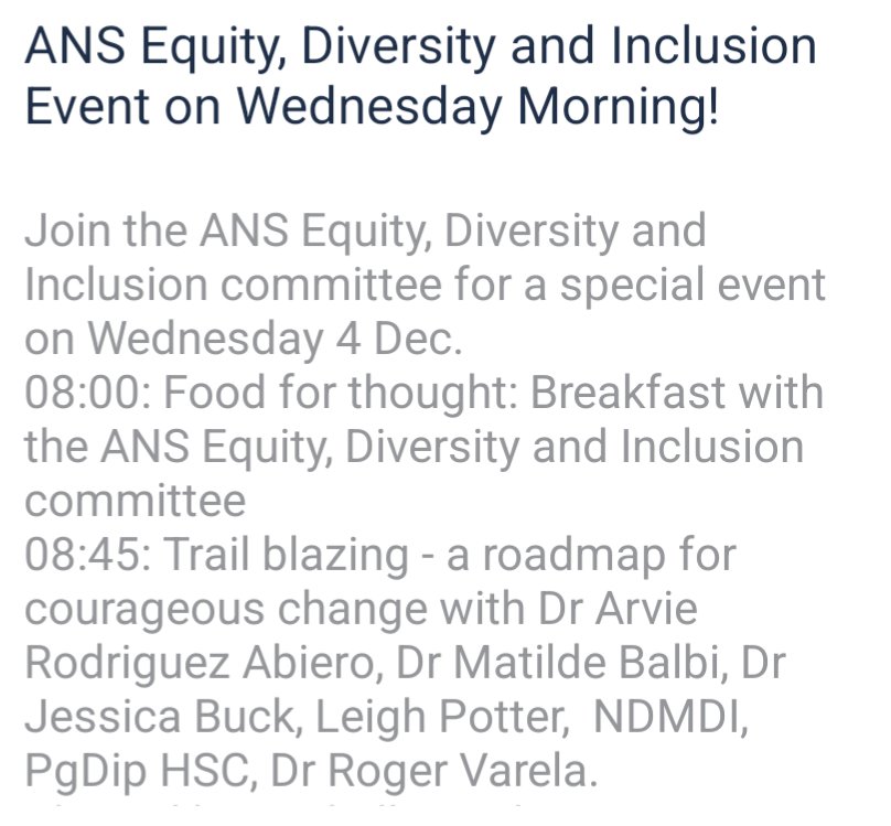 Lizzie Manning (@drlizziemanning) on Twitter photo #ANS2024 don't stay out too late at tonight's conference dinner and make sure you join the equity and diversity committee panel (and free breakfast)
If you've travelled from the east coast lean into the jet lag, get up early and join these important discussions <a href="/AusNeuroSoc/">Australasian Neuroscience Society (ANS)</a> #ANS2024 don't stay out too late at tonight's conference dinner and make sure you join the equity and diversity committee panel (and free breakfast)
If you've travelled from the east coast lean into the jet lag, get up early and join these important discussions <a href="/AusNeuroSoc/">Australasian Neuroscience Society (ANS)</a>
