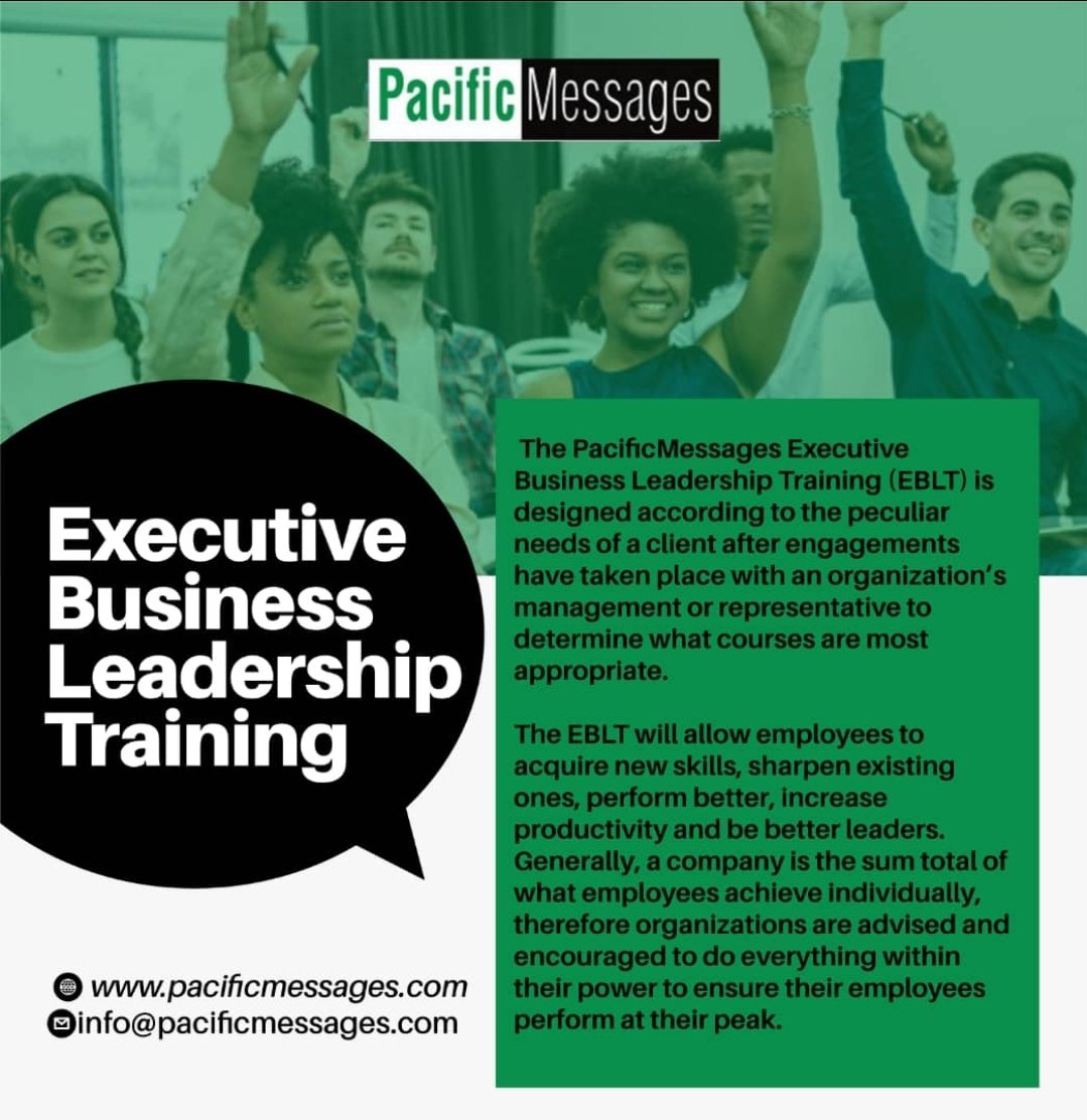 Take Your Leadership to the Next Level!
Our bespoke EBLT training is crafted to meet the distinct needs of your organization. Develop the skills and strategies to drive success and achieve your goals! #LeadershipTraining #BusinessSuccess #PacificMessages